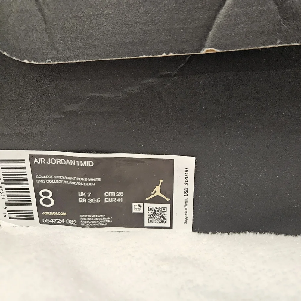 Nike Men's Air Jordan 1 Mid SE Brown Leather Shoe Size w/COA - Size 8 | Euro 41 - Picture 6 of 8